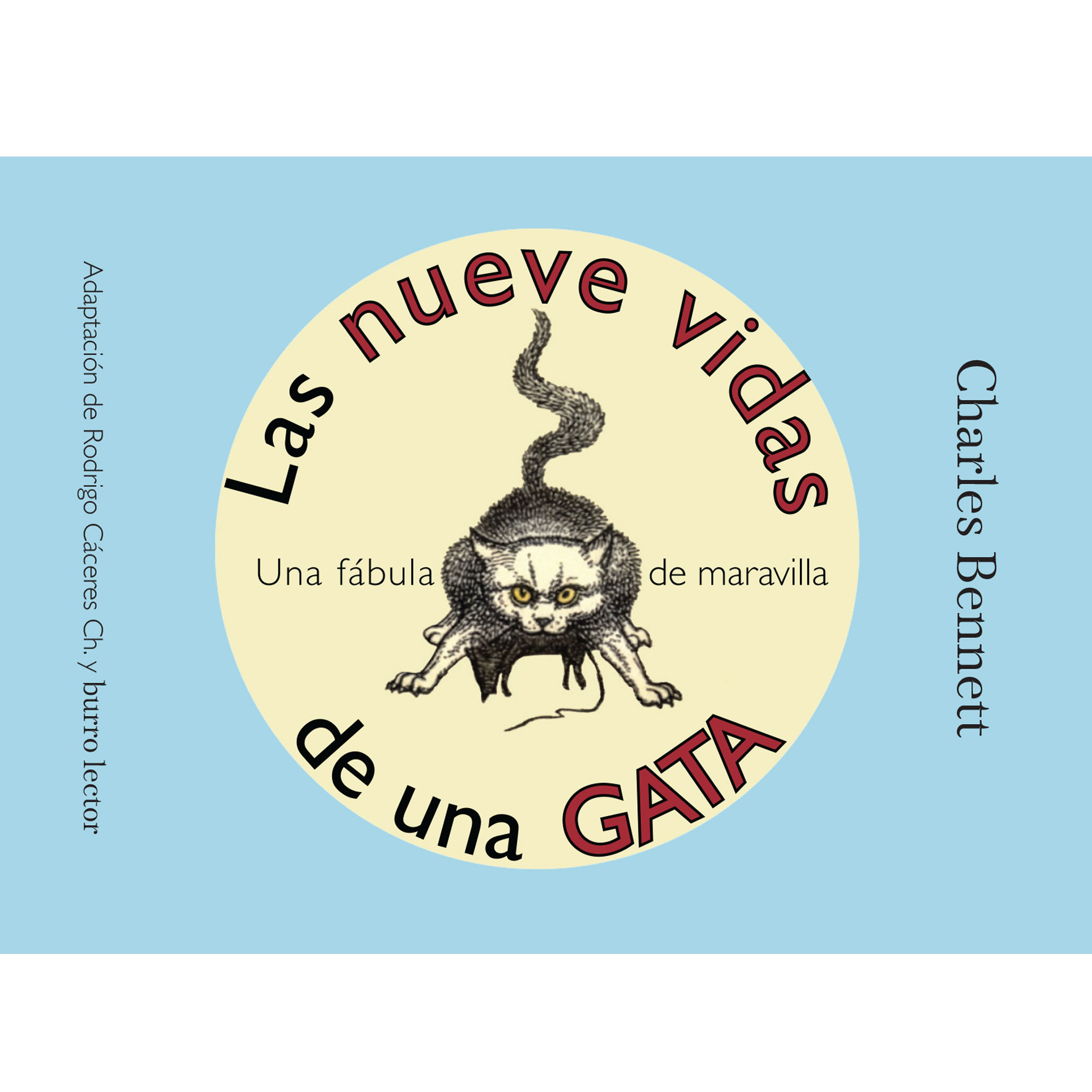 Las nueve vidas de una gata, libro pop-up cortado y encuadernado a mano por burro lector.